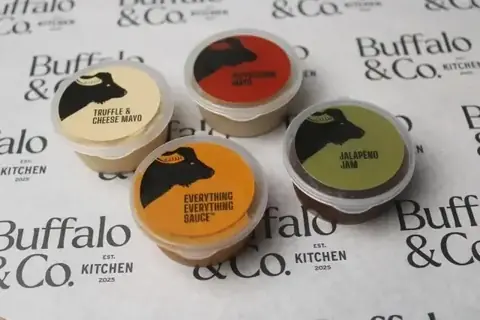 A row of dips ready to go out