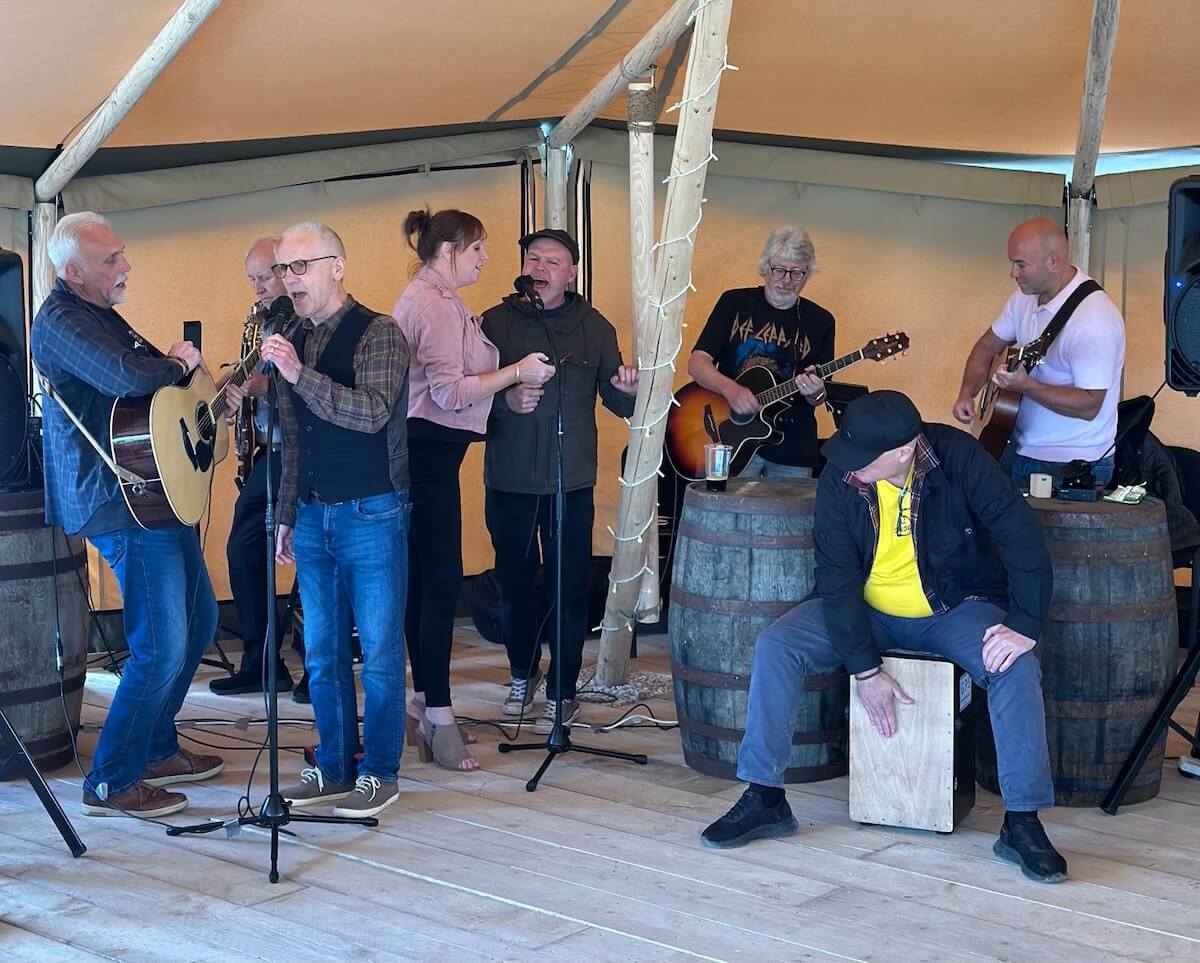 Live music in the tipi
